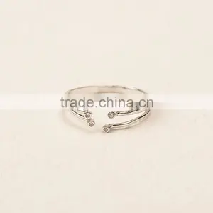 Fashion Jewelry Factory High Quality Silver Plated Shiny Finger Rings thumbnail-1
