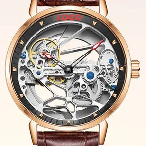 Full Hollow Automatic Mechanical Watch Black Technology Tourbillon Men's Watch Wholesale Custom Logo thumbnail-1