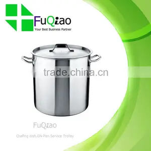 Large Tall Stainless Steel Stock Pot With Compound Bottom thumbnail-1