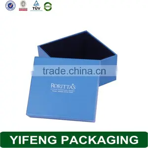 Logo Silver Foil Wholesale Blue Handmade Paper Watch Box thumbnail-2