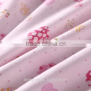 Ievey 13372 Pure Cotton Reactive Printed Light Pink Feather Printed Bedding Set thumbnail-6