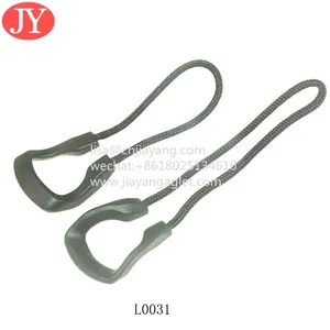 U Style Black Inject Zipper Pulls Rubber Plastic ZIP Tags Luggage Zipper Slider Cord Zipper Ends thumbnail-2
