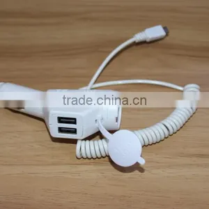 2-port Hot Sales 2015 Universal Car Charger Sprial Cable thumbnail-3