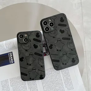 Diy All Inclusive Fine Hole Leather Pattern Duckling Fancy Mobile Phone Cases Sublimation For I Phone 7 8P X 11 12 13 14 Pro Max thumbnail-4