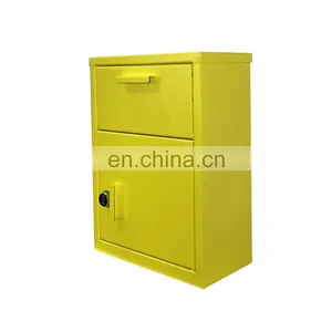 Galvanized Steel Power Coating Free Standing Parcel Drop Box Standing Mail Box thumbnail-1