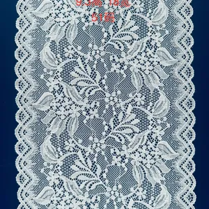 Lace Realm Stretch Floral Pattern Lace Ribbon Trim for Sewing Gift Package Wrapping Floral Designing & Crafts thumbnail-1