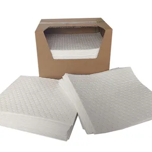 China Supplier 100% Polypropylene Oil Absorbent Pad for Oil Spill Control thumbnail-1