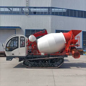 Concrete Crawler Tank Trucks and Rubber Crawler Tank Trucks for Farmland Renovation, Cement Mixer Trucks thumbnail-1