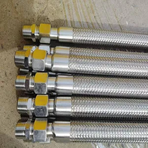 Nut-type Metal Hose, Braided Mesh Hose, Flexible Pipe Connection, Excellent Flexibility, Physical Manufacturer thumbnail-5