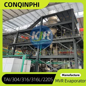 304 Stainless Steel Double-effect MVR Evaporator With PLC Control for Pharmaceutical Wastewater thumbnail-2