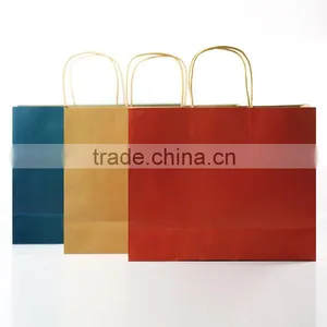 Promotional Printed Gift Bags Flat Bottom Brown Kraft Paper Bag thumbnail-1