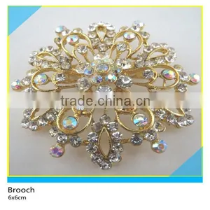 Grey Rhinestone Brooch Special Design for Jacket Decoration 5.5x9cm thumbnail-5