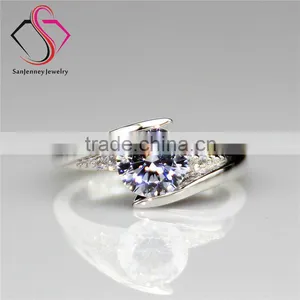 Round Brilliant Cut Moissanite 1CT 6.5mm Center Whirl Band 14k 18k White Yellow Gold Diamond Engagement Ring thumbnail-1