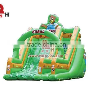 QHIS05 Love Bear Children Outdoor Inflatable Slide With Mini Archway thumbnail-1