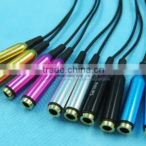 3.5mm 1 to 2 Audio Dual Y Splitter Cable Adapter Earphone Headphone Jack With Metal Plated thumbnail-2