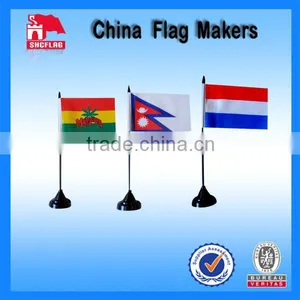 Custom Table Flag With Plastic Stand And Pole thumbnail-1