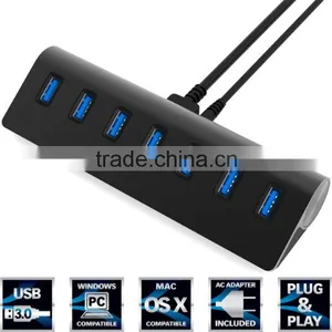 Slope-shape Black Hub USB 3.0 for AC PC Mobile Phone Charger thumbnail-1