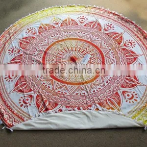 Mandala Round Tapestry Popular Indian Yoga Mat Cotton Beach Blanket thumbnail-2
