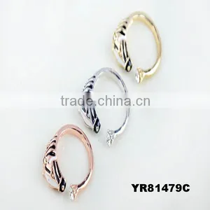Fashion Smooth Opening Alloy Set Auger Female Zebra Rings thumbnail-4