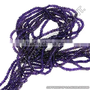 Amethyst Faceted Beads Strands Rondelle Loose Gemstone Wholesale Suppliers thumbnail-2