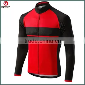 OEM Outdoor Sports Custom Cycling Tops/mens Polyester Long Sleeve Cycling Jersey thumbnail-1