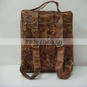 2015 Fashion PU Leather Vintage Men School Bag / Backpack thumbnail-3