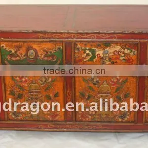 Chinese Antique Hand Painting Four Door Four Drawer Cabinet 140*41*51cm thumbnail-1