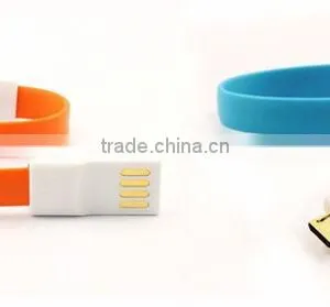 Made in China Factory Selling Micro V8 Mini Flat Cable Led Light Smile Face Usb Data Cable For Samsung Mobile Phone I9500 Note 3 thumbnail-4