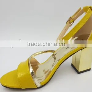 Latest New High Class Middle Heel Ankle Strap Buckle Women Sandals thumbnail-4