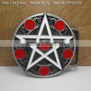 Pressing Zinc Alloy Fashion Famous Brand Logo Color Plate Belt Buckle thumbnail-1