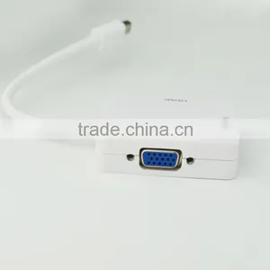 High Speed Mini dp to Hdmi Vga Dvi Adapter With Audio Video Data Transmission thumbnail-3