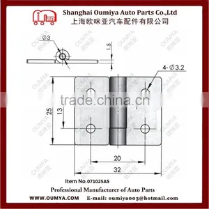 Stainless Steel Hinges for Trucks and Trailer 076025AS thumbnail-2