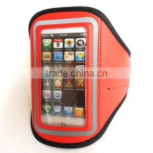 Whole High Quality Reflective Border Around the PVC Window Sport Gym Armband /adjust Strap Sport Armbag for Running / Logo Print thumbnail-1