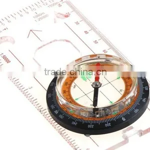 Outdoor Camping Baseplate Map Compass With Ruler and Magnifier Quality Choice thumbnail-1