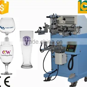 Plane/Cylinder /oval Screen Printing Machine Glass Cup Printing Machine With Rotary Table LC-PA-300E Quality Choice thumbnail-1