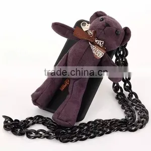 Luxury Teddy Bear Stand Heat TPU Mobile Phone Cover Case For Apple IPhone 5G 5S 6S 6 Plus thumbnail-3