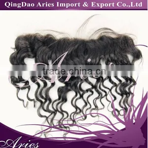 Free Shipping 12-20" Remy Hair 13"x4"Full Lace Frontal #1,1B,2,4 Curly thumbnail-1