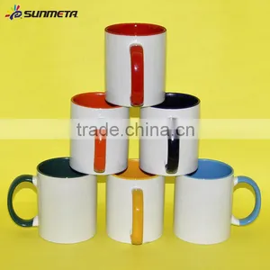 Sunmeta 11oz Sublimation Mug Sublimation Mug Factory Inner Handle Color Mug SKB06 thumbnail-4