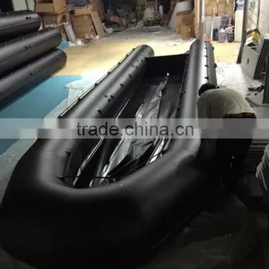 8m Wooden Floor Black Inflatable Boat thumbnail-1