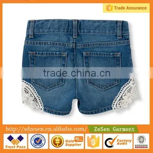 Children Hot Pants Lace Jeans Denim Shorts thumbnail-2