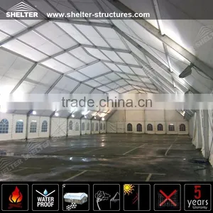 Used White PVC Fabric Polygon Tent for Warehouse thumbnail-2
