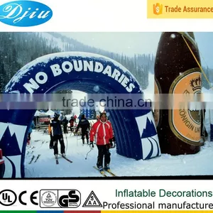 DJ-GM-50 Popular Bear Design Cartoon Event Entrance Arch Blue Advertising Inflatable Arch With Logo thumbnail-1