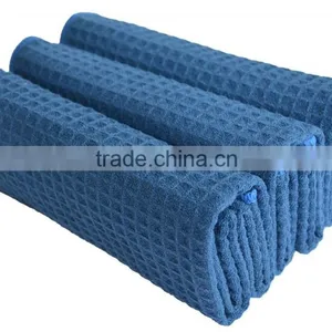 Sinland Microfiber Waffle Weave Kitchen Towels Dish Cloth 16inch X 24inch Navy Blue thumbnail-1