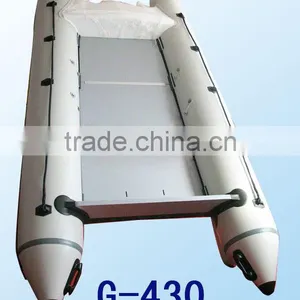 (CE) 14ft Inflatable High Speed Catamaran Boat for Sale thumbnail-1