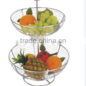 Round-Shaped Metal Wire Fruit Basket thumbnail-3