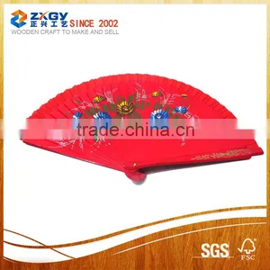 Handmade Wood Promotional Gift Hand Fan Wood Handles thumbnail-1