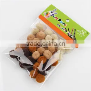 Factory Supply DIY Crafts Brown Series Pompoms Toys for Kids or Wedding Party Decoration thumbnail-2