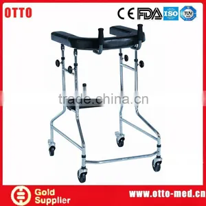 Steel Moving Walker With Seat and Wheels thumbnail-1
