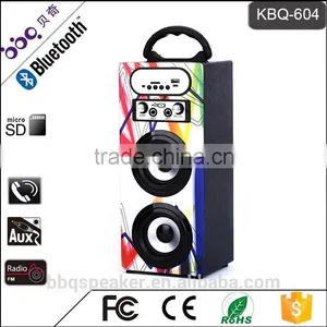 BBQ KBQ-604 10W 1200mAh Battery Dual 3 Inch Subwoofer Mini Portable Karaoke Player Bluetooth Karaoke Speaker System thumbnail-1