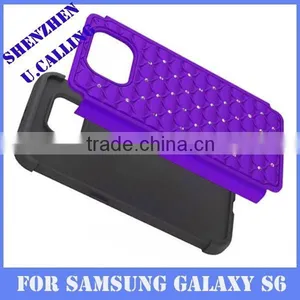 China Factory Price For Samsung Galaxy S6/S6 Edge Bling Diamond Shockproof Silicon Case thumbnail-6